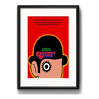 Cuadro La Naranja Mecánica Clockwork Orange Cine Paspartú Marco Negro