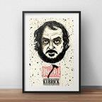 Cuadro Stanley Kubrick Director Pelicula Terror Con Paspartú Marco Negro