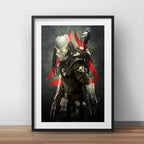 Cuadro Predator Yautja Depredador Pelicula Cine Con Paspartú Marco Negro