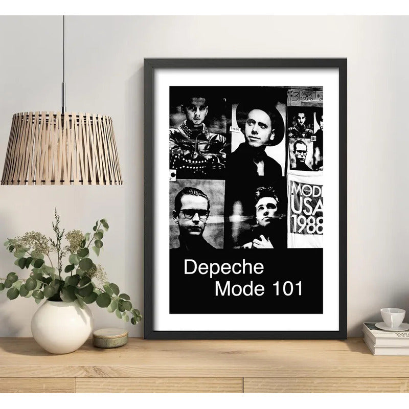 Cuadro Depeche Mode 101 Concierto Rock Pop En Blanco Y Negro Marco Negro