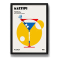 Cuadro Bauhaus Arte Cocktails Drinks Bebidas Receta Pub Bar Martini Marco Negro