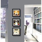 Set 3 Cuadros Chef Cocina Gourmet Kitchen Retro Decoracion