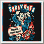 Cuadro Stray Cats Gato Rockabilly Album Rock Musica Marco Blanco
