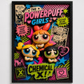 Cuadro Las Chicas Superpoderosas Powerpuff Girls Efecto 3d Marco Negro