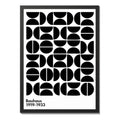 Cuadro Para Living Cocina Estudio Decoracion Moderna Black Bauhaus Blanco Y Negro Con Marco Negro