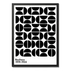 Cuadro Para Living Cocina Estudio Decoracion Moderna Black Bauhaus Blanco Y Negro Con Marco Negro