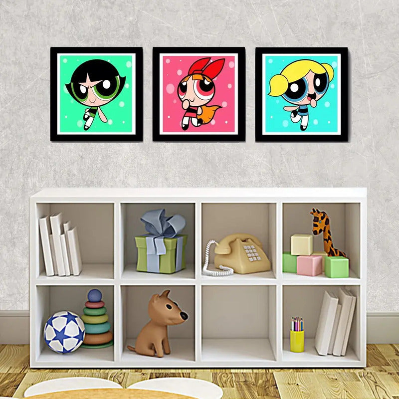 Set 3 Cuadros Chicas Superpoderosas Arte Decoracion Infantil