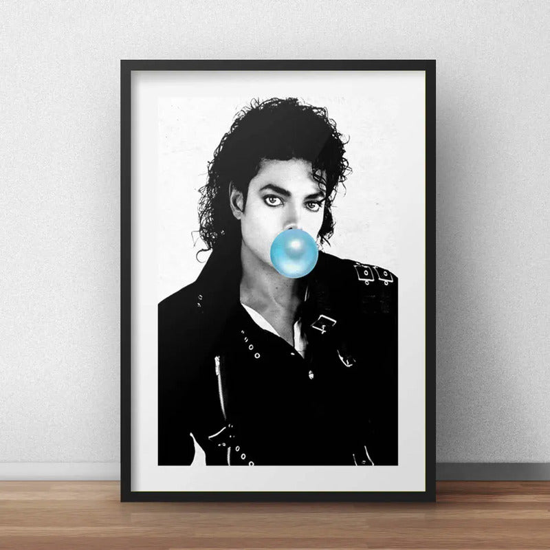 Cuadro Michael Jackson Chicle Pop Art Decoracion Paspartú
