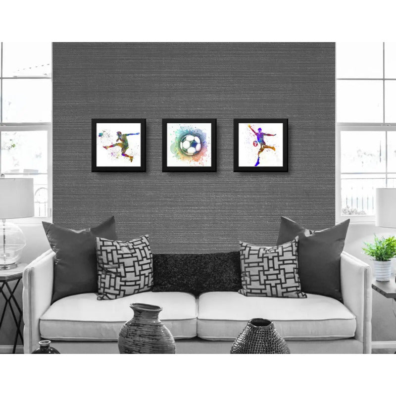 Set 3 Cuadros Futbol Pop Art Balon Pelota Deporte Decoracion