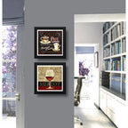 Set 2 Cuadros Café Y Vino Retro Cocina Arte Decoracion