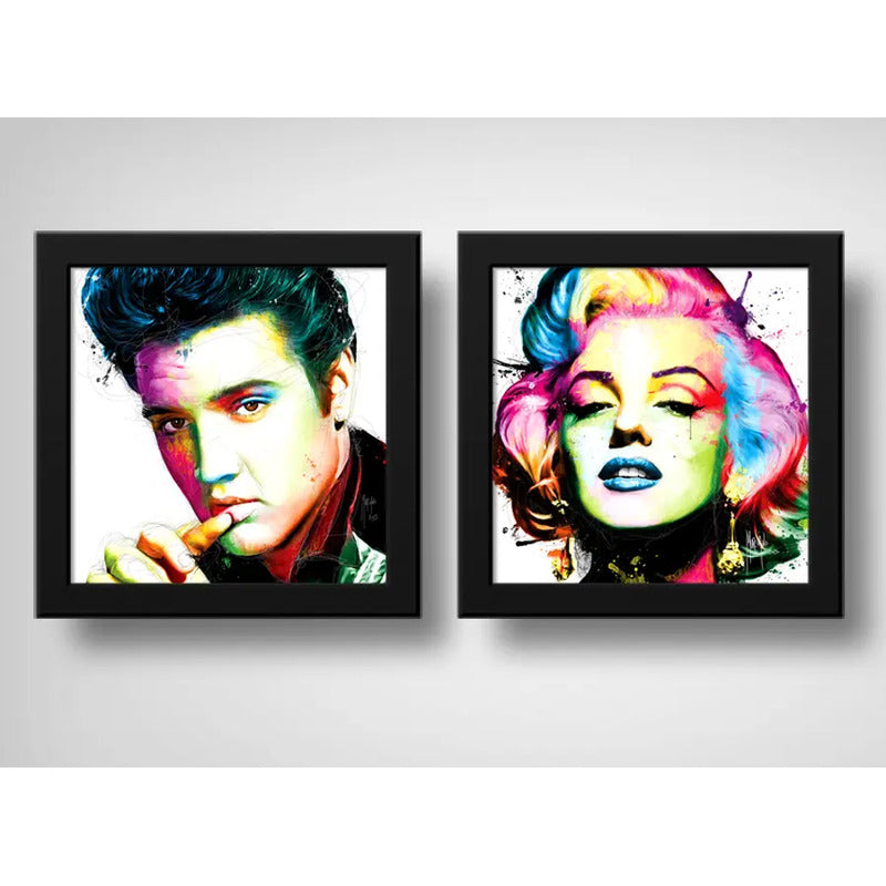 Set 2 Cuadros Elvis Marilyn Monroe Pop Art Retro Decoracion