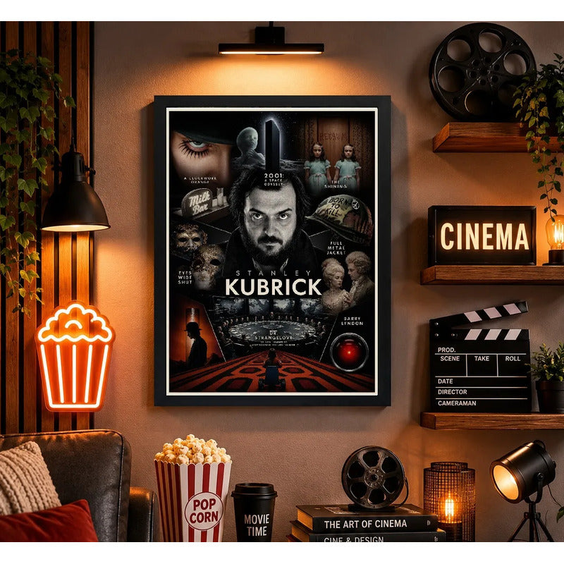 Cuadro Stanley Kubrick Director Peliculas Icónicas Terror Marco Negro