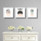 Set 3 Cuadros Geometrico Escandinavo Arbol Luna Decoracion