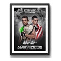 Cuadro Ufc Fight Peleas Famosas Retro Mma Deporte Coleccion Ufc 163 José Aldo Vs Pettis Negro
