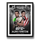 Cuadro Ufc Fight Peleas Famosas Retro Mma Deporte Coleccion Ufc 163 José Aldo Vs Pettis Negro