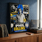 Cuadro Phil Collins Banda Genesis Batería Rock Arte Vintage Marco Negro