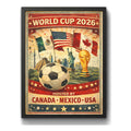 Cuadro Copa Del Mundo Futbol 26 Canada Mexico Estados Unidos Marco Negro