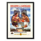 Cuadro Boxeo Boxing Peleas Icónicas Deporte Gym Decoracion Sugar Ray Leonard Vs Thomas Hearns Con Marco Negro