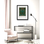 Cuadro William Morris Tulip Flores 53x43cm Con Paspartú Marco Negro