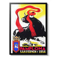 Cuadro Ciudades Vintage Retro Espana Francia Brasil China Pamplona San Fermin Retro Marco Negro