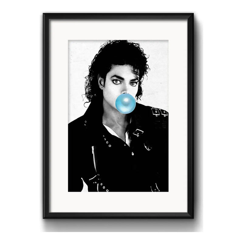 Cuadro Michael Jackson Chicle Pop Art Decoracion Paspartú