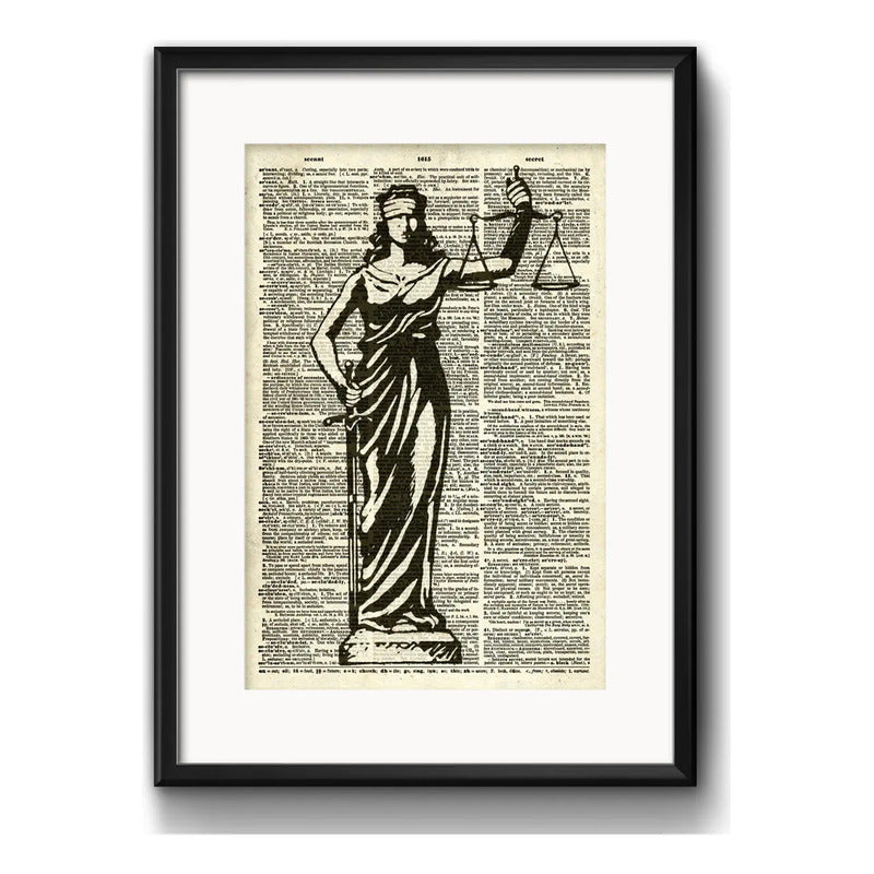 Cuadro Abogado Justicia Juez Escribano Derecho Arte Paspartú