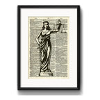 Cuadro Abogado Justicia Juez Escribano Derecho Arte Paspartú