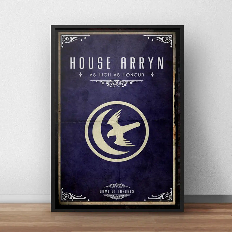 Cuadro Casas De Game Of Thrones Juego De Tronos Decoracion