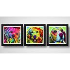 Set 3 Cuadros Perro Pop Art Colors Razas Mascotas Decoracion