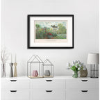 Cuadro Monet El Jardin Del Artista Arte 53x43cm Con Paspartú Marco Negro