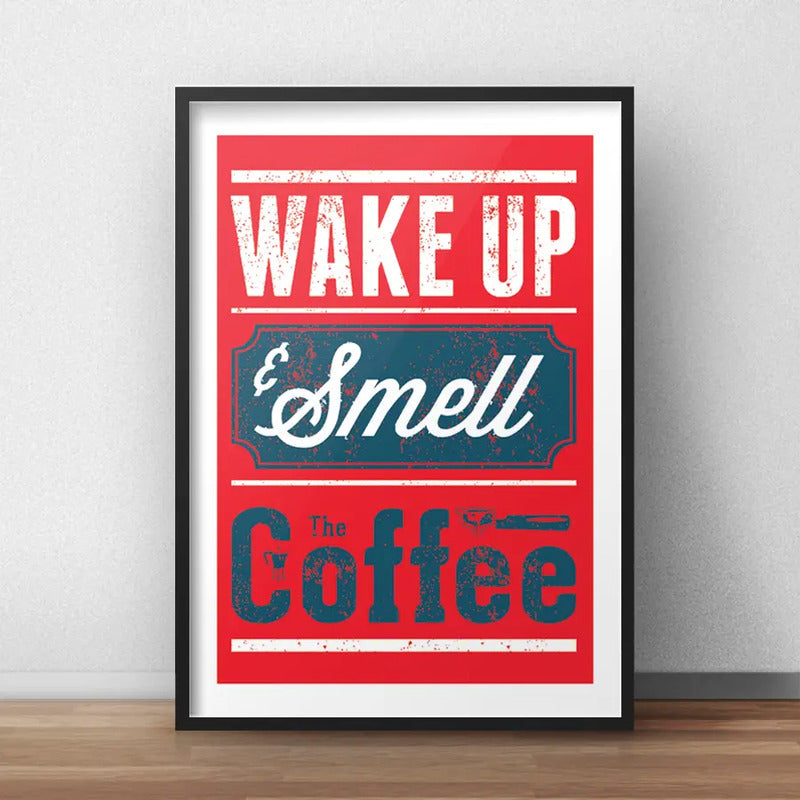 Set 2 Cuadros Café Retro Pop Art Frases Cocina Cafeteria