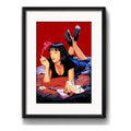 Cuadro Pulp Fiction Arte Pelicula Tarantino Con Paspartú Marco Negro