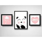 Set 3 Cuadros Dream Big Frase Luna Star Dormitorio Infantil
