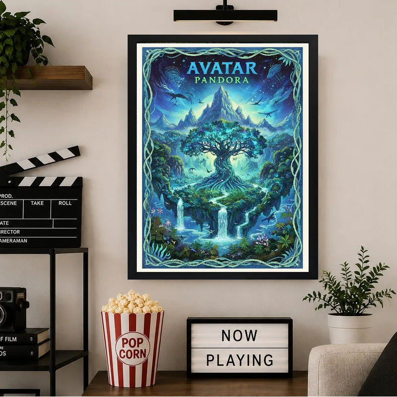 Cuadro Avatar Pelicula Cinema Frontiers Of Pandora Arte Marco Negro