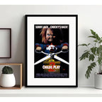 Cuadro Chucky Muñeco Asesino 2 Pelicula Terror Con Paspartú Marco Negro