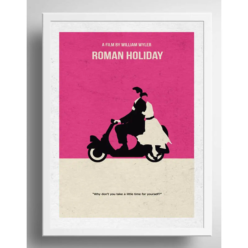 Cuadro Audrey Hepburn Minimalista Pelicula Roman Holyday