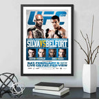 Cuadro Ufc Fight Peleas Famosas Retro Mma Deporte Coleccion Ufc 126 Anderson Silva Vs Vitor Belfort Negro