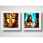 Set 2 Cuadros Egipto Cleopatra Sarcófagos Decoracion Egipcia