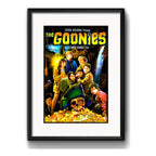 Cuadro Los Goonies Steven Spielberg Pelicula Con Paspartú B1 Marco Negro