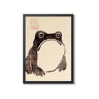 Cuadro Sapo Arte Japonés Matsumoto Hoji Animales Decoracion Marco Negro