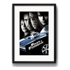 Cuadro Rápidos Furiosos Fast 4 Furious Pelicula Con Paspartú Marco Negro