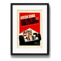 Cuadro Ayrton Senna Piloto Formula 1 Decoración Con Paspartu Ayrton Senna 1 Con Marco Negro