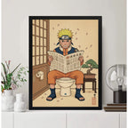 Cuadro Naruto Bano Diario Sakura Japón Anime Decoracion Marco Negro