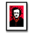 Cuadro Edgar Allan Poe Gato Cuentos Escritor Con Paspartú Marco Negro
