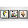 Set 3 Cuadros Indio Jefe Atrapa Sueños Pop Art Decoracion