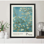 Cuadro Living Dormitorio Van Gogh Signature Almendro En Flor Marco Negro
