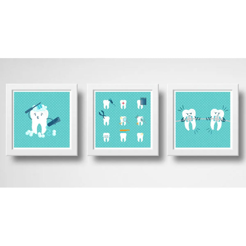 Set 3 Cuadros Clinica Dentista Odontologia Consultorio Brs2