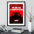 Cuadro Ferrari F1 Auto Modelo Carrera Formula 1 Decoracion Marco Negro