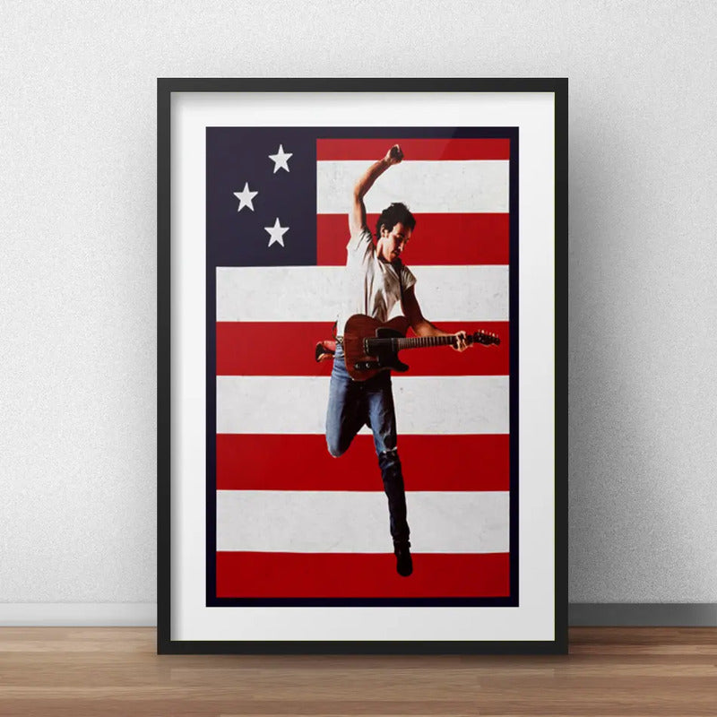 Cuadro Bruce Springsteen Arte Rock Decoracion Con Paspartú