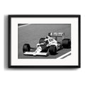 Cuadro Alain Prost Mclaren Mp4/5 Decoración Con Paspartu Marco Negro